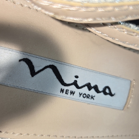 Nina Freya sparkle strappy evening shoe Size 10 Adjustable Ankle Strap New💞 - Picture 7 of 11